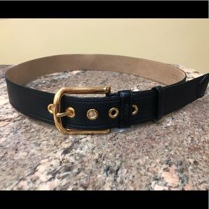 Prada Black Leather Belt.